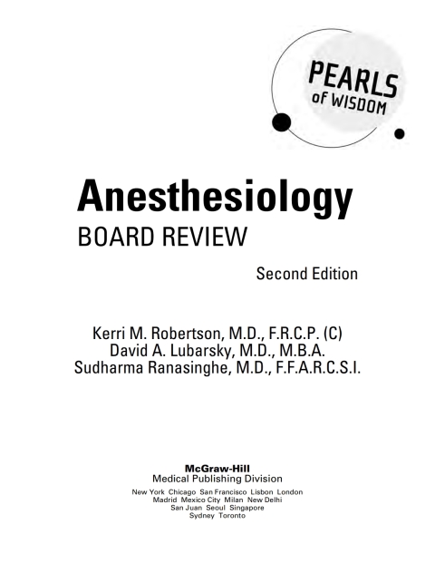 Book Anesthesiology Board Review free