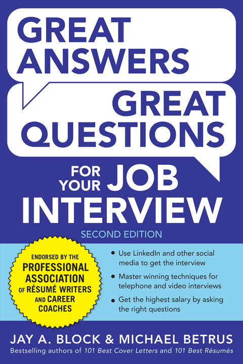 Book Great Answers, Great Questions For Your Job Interview, 2nd Edition free