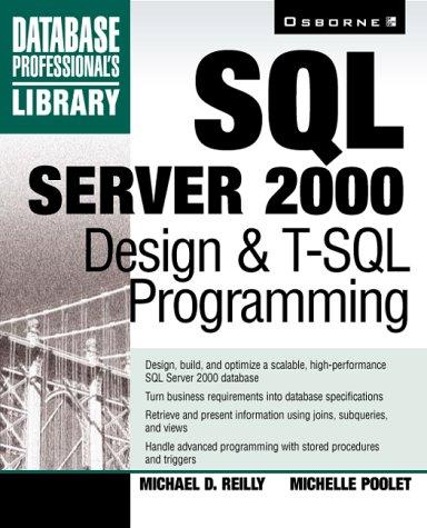 Book SQL Server 2000 Design & T-SQL Programming free