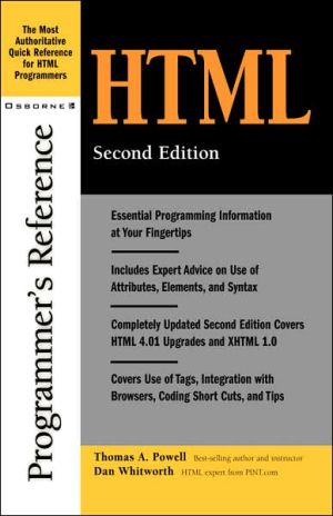 Book HTML Programmer's Reference, 2nd Edition free