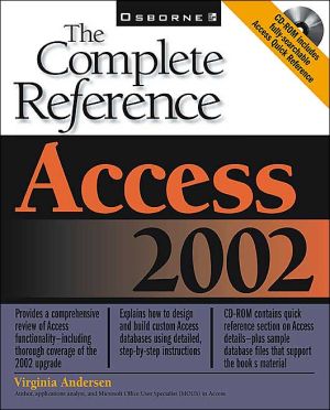 Book Access 2002: The Complete Reference (Book/CD-ROM) free