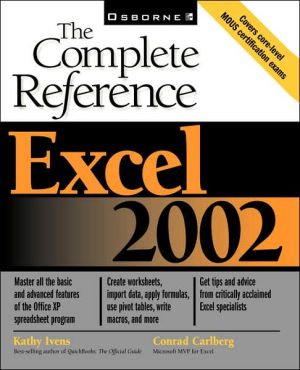 Book Excel 2002: The Complete Reference free