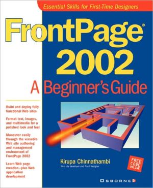 Book Frontpage(r) 2002: A Beginner's Guide free