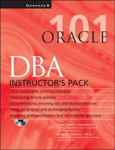 Book Instructor's Manual: Im Oracle Dba 101 Instructors Pack (oracle Press Series) free