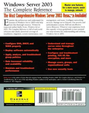 Book Windows Server 2003: The Complete Reference (Osborne Complete Reference Series) free