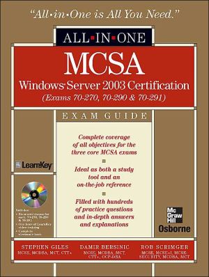 Book MCSA Windows Server 2003 All-in-One Exam Guide (Exams 70-270,70-290,70-291) free