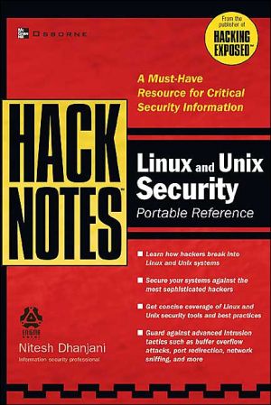 Book HackNotes(tm) Linux and Unix Security Portable Reference free