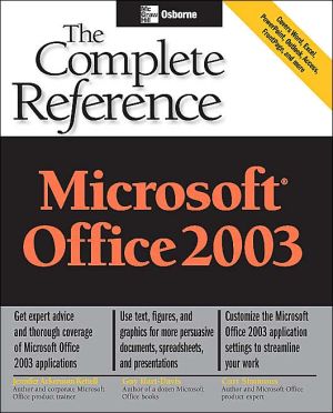 Book Microsoft Office 2003: The Complete Reference (Osborne Complete Reference Series) free