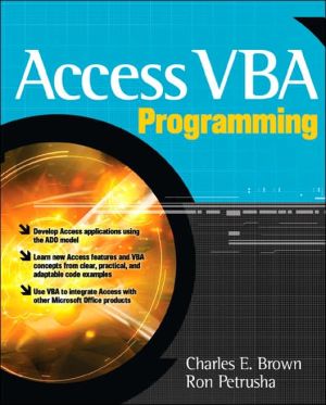 Book Access VBA Programming free