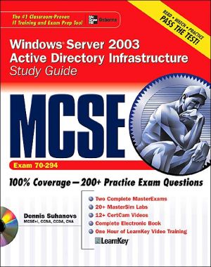 Book MCSE Windows Server 2003 Active Directory Infrastructure Study Guide (Exam 70-294) with Windows® Server 2003 180-day trial software free