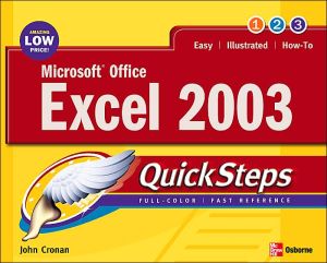 Book Microsoft Office Excel 2003 QuickSteps free