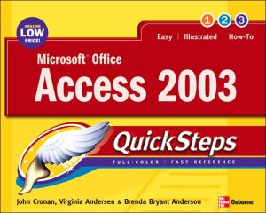 Book Microsoft Office Access 2003 QuickSteps free
