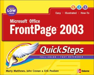 Book Microsoft Office FrontPage 2003 QuickSteps free