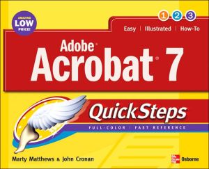 Book Adobe Acrobat 7.0 QuickSteps free
