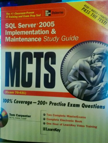 Book Mcts Sql Server 2005: Implementation And Maintenance, Study Guide (exam 70-431) free