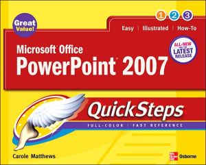 Book Microsoft Office PowerPoint 2007 QuickSteps free