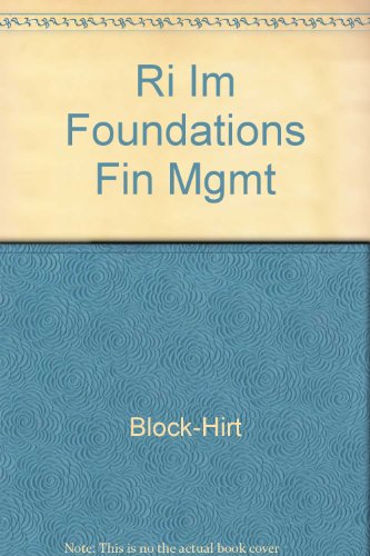 Book Instructor's Manual: Im Foundations Fin Mgmt free