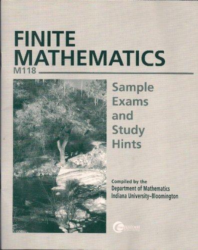 Book Finite Mathematics: Sample Exams And Study Hints M118 free