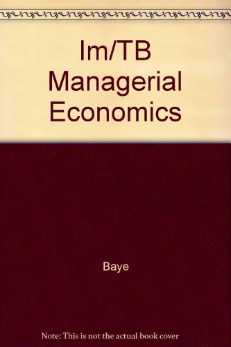 Book Im/tb Managerial Economics free