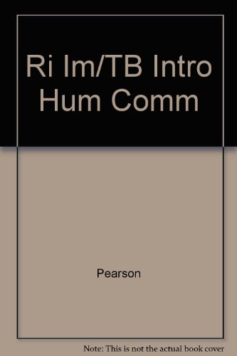 Book Instructor's Manual & Test Bank to accompany An Introduction to Human Communication free