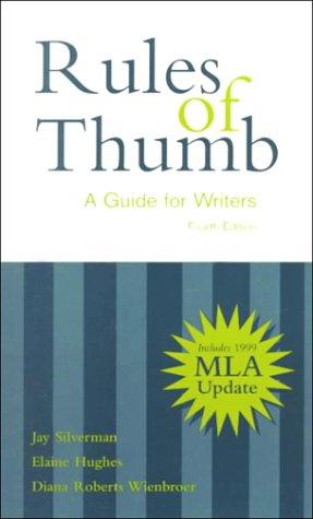 Book Rules of Thumb: A Guide for Writers with 1999 MLA Updates free