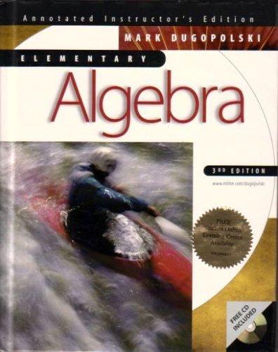 Book Elementary Algebra Annotated Instructor's Edition free