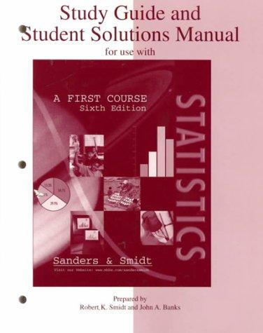 Book Study Guide and Student Solutions Manual for use with Statistics: A First Course free