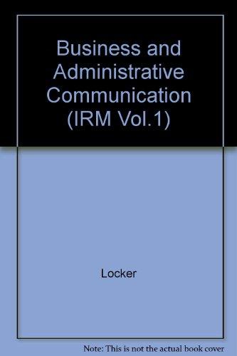 Book Business and Administrative Communication (IRM Vol.1) free