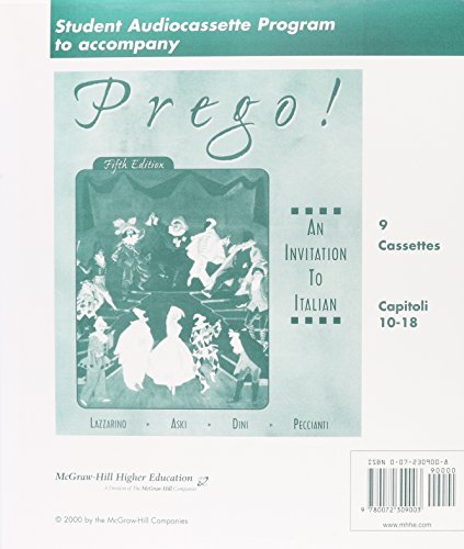 Book Student Audio Cassette Program (Part B) to accompany Prego! An Invitation to Italian free