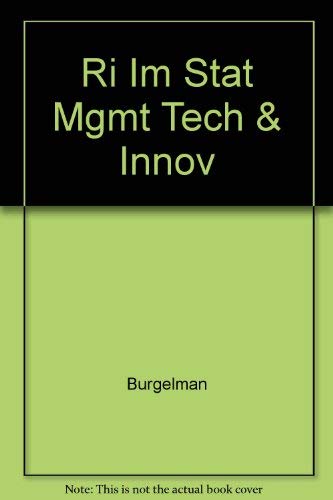 Book Instructor's Manual: Im Stat Mgmt Tech & Innov free