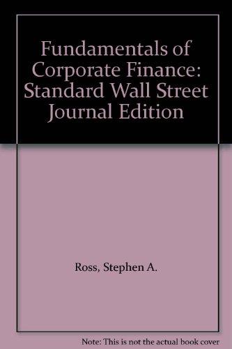 Book Fundamentals of Corporate Finance: Standard Wall Street Journal Edition free