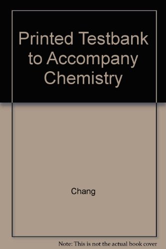 Book Printed Testbank To Accompany Chemistry free
