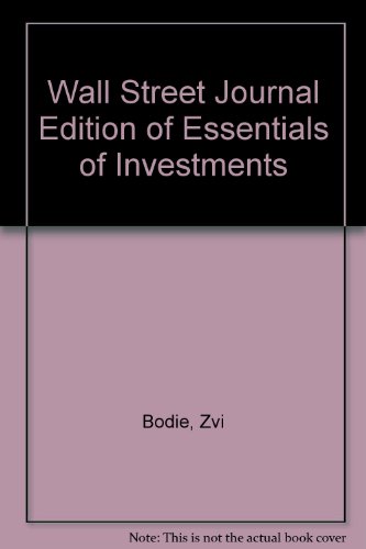 Book Wall Street Journal Edition of Essentials of Investments free