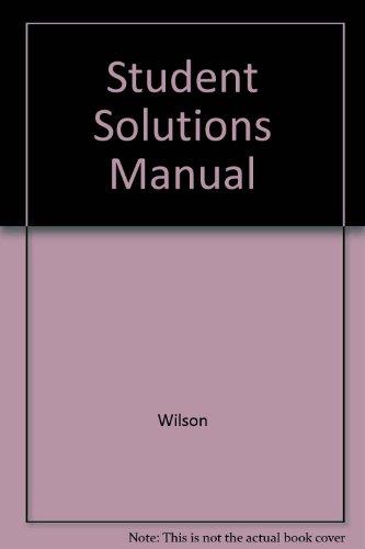 Book Student Solutions Manual t/a Wilson, A Guide to Good Reasoning free