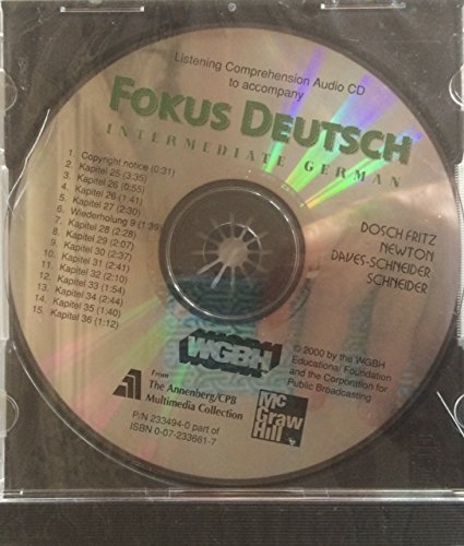 Book Listening Comprehension Audio CD Component to accompany Fokus Deutsch:  Intermediate German free