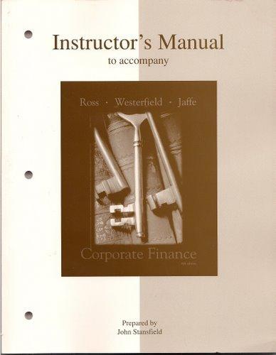 Book Instructor's Manual to accompany Corporate Finance, Sixth Edition free