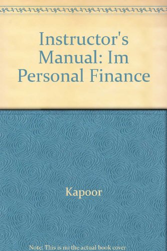 Book Instructor's Manual: Im Personal Finance free