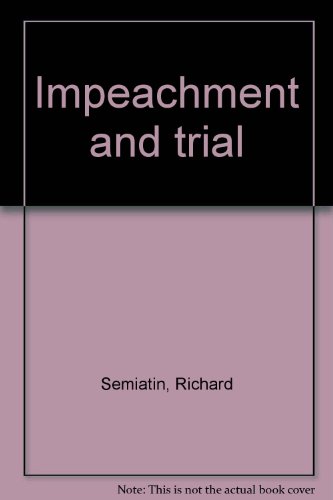 Book Impeachment and trial free