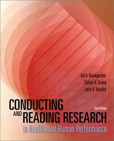 Book Conducting and Reading Research in Health and Human Performance free