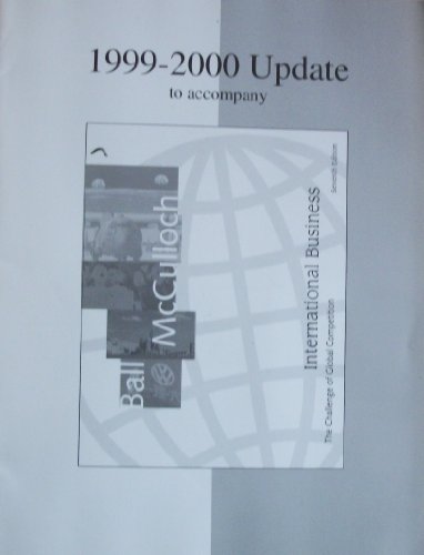 Book 1999-2000 Update To Accompany International Business : The Challenge Of Global Competition, Seventh Edition free