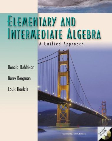 Book Elementary and Intermediate Algebra:  A Unified Approach with Windows CD-Rom free