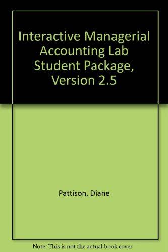 Book Interactive Managerial Accounting Lab Student Package free
