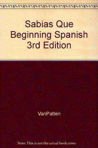 Book Sabias Que Beginning Spanish 3rd Edition free