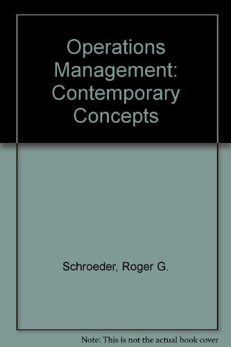 Book Operations Management: Contemporary Concepts free
