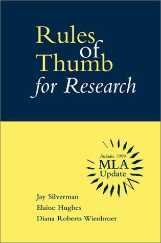 Book Rules of Thumb for Research with MLA Updates free