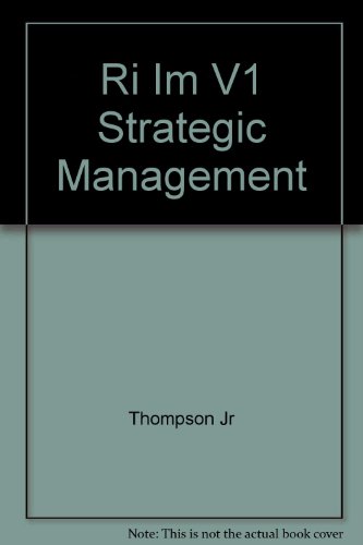 Book Instructor's Manual: Im V1 Strategic Management free