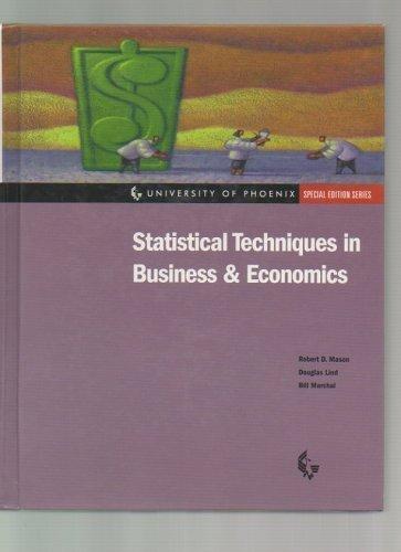 Book Statistical Techniques In Business And Economics (university Of Phoenix Special Edition Series) free