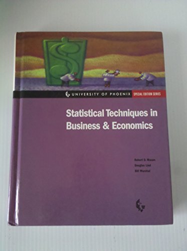 Book Statistical Techniques in Business and Economics (University of Phoenix Special Edition Series) free