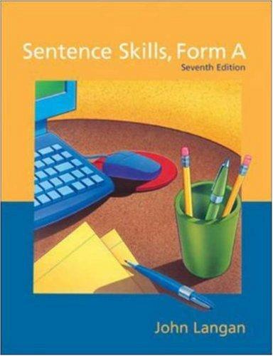 Book Sentence Skills: A Workbook for Writers, Form A free