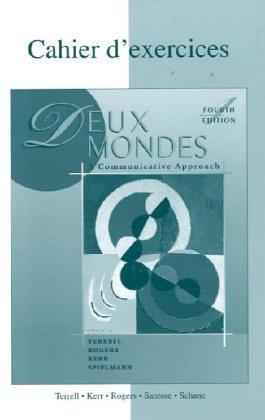 Book Workbook/Lab Manual to accompany Deux mondes: A Communicative Approach free
